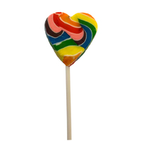 Swirly Heart Rainbow Lollipop 12Grams
