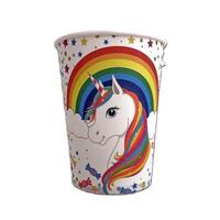 Paper Cups Rainbow And Stars Unicorn  8PK
