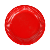 9in Paper Plates Red 10PK