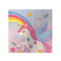 Napkins Unicorn Flower/Rainbow 33X33CM 2PLY - 20PK