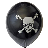 Skull & Cross Bones Balloons 10pcs
