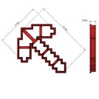 Pickaxe 15.3cm Fondant / Cookie Cutter