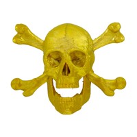 Gold Skull Decoration 7.9cm