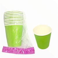 Paper Cups Light Green - 10PK