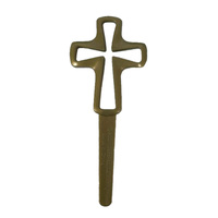 Gold Cross Cake Decoration