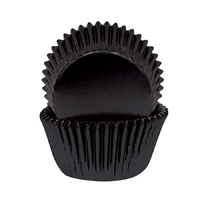 Cake Craft 408 Black Foil Baking Cups - 72 Pack