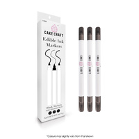 Cake Craft Edible Ink Markers - Black 3 Pack