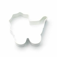 BABY PRAM COOKIE CUTTER - WHITE