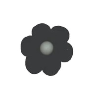 25mm Icing Daisy Black