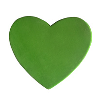 Gumpaste Hearts Large Green
