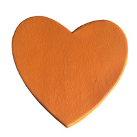 Gumpaste Hearts Large Orange