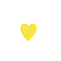 Gumpaste Hearts Large Yellow