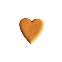 Gumpaste Hearts Medium Orange