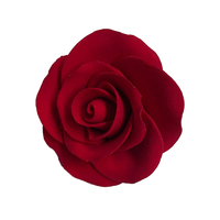 Red Icing Rose On A Wire 5cm