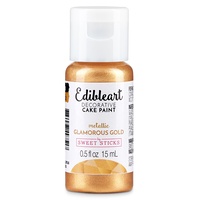 Sweet Sticks Edible Paint Metallic Glamorous Gold: 15ml