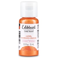Sweet Sticks Edible Paint Metallic Mandarin Orange: 15ml