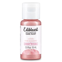 Sweet Sticks Edible Paint Metallic Pink Diamond: 15ml