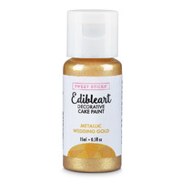Sweet Sticks Edible Paint Metallic Wedding Gold: 15ml