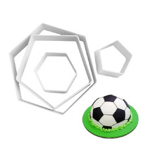 Soccer Shape Fondant Cutter 4pc Set