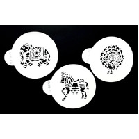 Elephant Horse Peacock Stencils