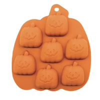 Halloween Pumpkin 7 cavity Silicone Mould