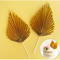 Metallic Gold Deco Fan Topper 2pc Set
