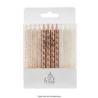 Wish Spiral Mix Rose Gold Candles 24pc