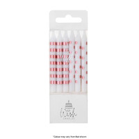 Wish Dots & Stripes Rose Gold Candles 12pc