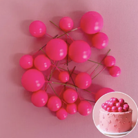 ELECTRIC PINK DECO FOAM BALLS 20 PC SET
