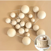 Cream Deco Ball 20pc