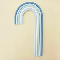 Tall Rainbow Cake Topper Blue 
