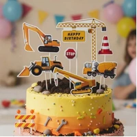 Construction Cake Topper Set