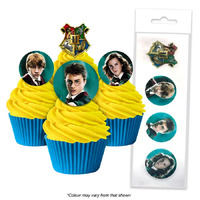 Harry Potter Edible Wafer Cupcake Toppers - 16 Piece