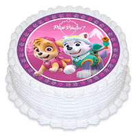 Girl Paw Patrol Round Edible Image