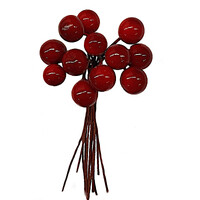 Decoration Berry Bunch Red 10-12MM - 50mm