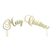 Gold Merry Christmas Mottoes 8cm