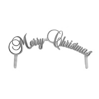 Silver Merry Christmas Mottoes 8cm