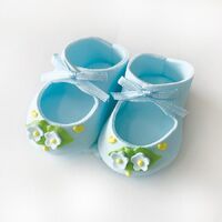 Pair Blue Booties - Sugar Decoration