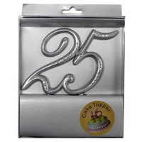 Cake Topper Silver #25