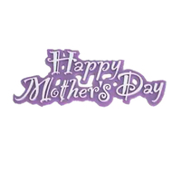 Purple Happy Mothers Day Motto Layon