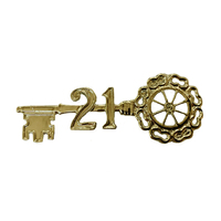 Gold 7.5cm 21st key