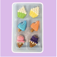 Cupcake and Ice Cream Sugar Decorations 6pk
