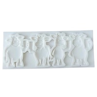 Cows With a Glass Of Milk Silicone Mould