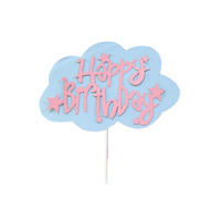Cloud Happy Birthday Topper Blue/Pink