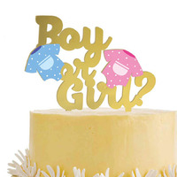 Acrylic Boy Or Girl Baby Onesie Cake Topper