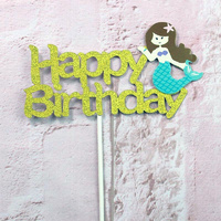 Happy Birthday Mermaid  Topper