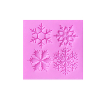 4 Snowflakes Xmas Silicone Mould