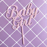 Acrylic Baby Girl Cake Topper