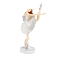 White Ballerina Toy Decoration 15cm Tall