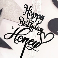 Acrylic Happy Birthday Honey Topper
